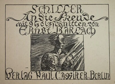 Barlach, Ernst (1870-1938) SCHILLER An die Freude - 9 Holzschnitte Cassirer 1927 - Bild 1 von 4