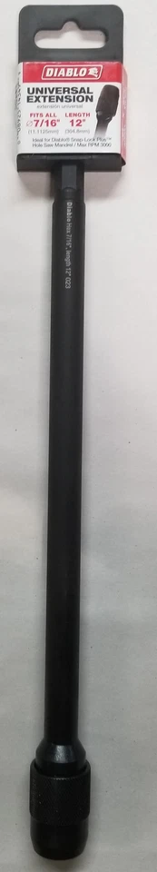 Freud-Diablo DHS500XT12 универсальное удлинитель защелкивающегося замка, 7/16 дюйма x 12 дюймов - Изображение 1 из 1