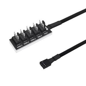 4pin Pwm Pc Fan Hub Power Supply Cable 1 To 5 Way Splitter Pc Motherboard Case F - Picture 1 of 8