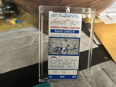 carl yastrzemski Autograph 3000 Hits Ticket Stub HOF Red Sox - Image 1 of 4