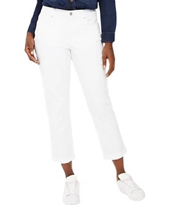 Style Co Womens GIRLFRIEND Jeans White Stretch Curvy Fit Mid Rise Denim 6 New - Picture 1 of 12