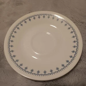 Vintage Corelle Livingware Blau Schneeflocke Girlande Borte Untertasse 6 1/4" - Bild 1 von 2