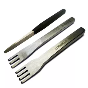 Cincel de costura/tanga de cuero C.S Osborne 1, 3 y 4 puntas 1/8" y 3/32" - Imagen 1 de 6