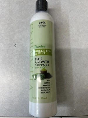 Nourish Beaute Premium Green Tea and Mint Hair Growth Support Shampoo 10 oz - Image 1 of 4