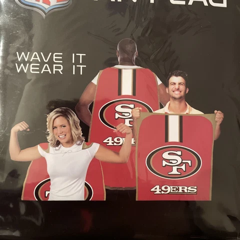 NFL San Francisco 49ers Tailgate Fan Flag Cape - Wear/Wave It (31.5" x 47") Cover