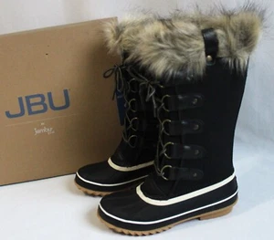 JBU by Jambu Women's Size 6M ELLA Black Waterproof Tall Winter Boots Faux Fur - Picture 1 of 8