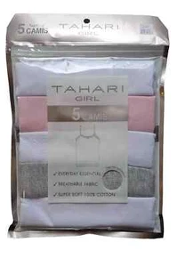 Tahari Girl Camis, 5 Tag-Free Camis, Girl Tank Top, Size 2T to 4T - Picture 1 of 13