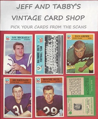 1966 PHILADELPHIA FOOTBALL  / SEE DROP DOWN MENU FOR CARD YOU WILL RECEIVE - Image 1 of 4