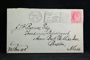 Rhode Island: East Side Station 1912 copertina annullamento bandiera, usato con timbro GB! - Foto 1 di 2