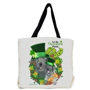 Irish Wolfhound Saint Patrick's Day Tote Bag - Picture 1 of 1