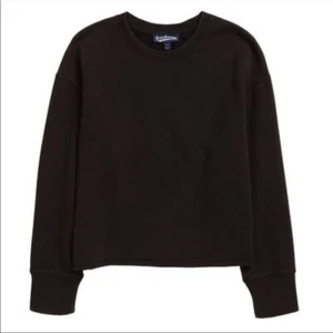 FRESHMAN Drop Shoulder Terry Knit Cotton Blend Crop Sweatshirt Pullover M 8/10 - Picture 1 of 5