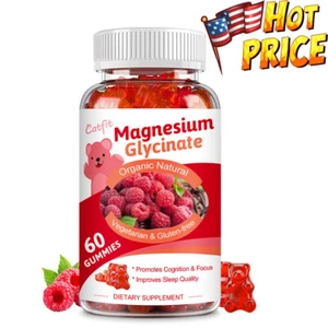 Magnesium Glycinate Gummies Improve Sleep Quality Muscle & Bone Support 60 - Picture 1 of 8