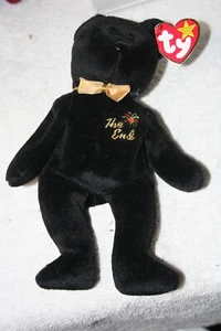 TY Beanie Baby THE END Y2K Millennium Black Bear 1999 ¡con todos los errores! 8,5" - Imagen 1 de 10