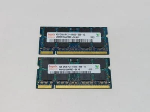 LOT OF 2X 4GB HYNIX PC2-6400S 800MHZ MEMORY DDR2 HMP351S6AFR8C-S6 LAPTOP RAM - Picture 1 of 3