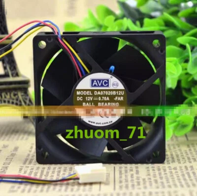 1PC AVC 7020 DA07020B12U 12V 0.70A 4-Pin Double ball high air volume fan - Image 1 of 2