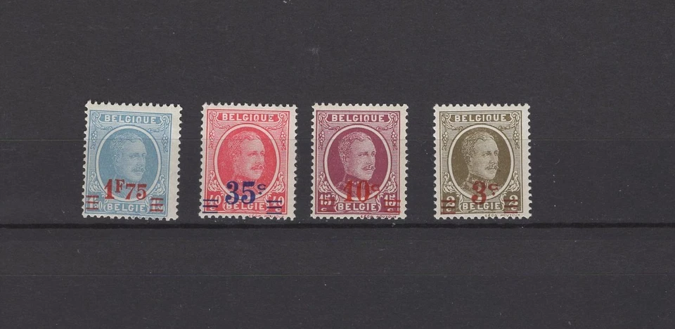 BELGIUM 1927 King Albert I overprint set  MNH** 245/248 - Image 1 of 1