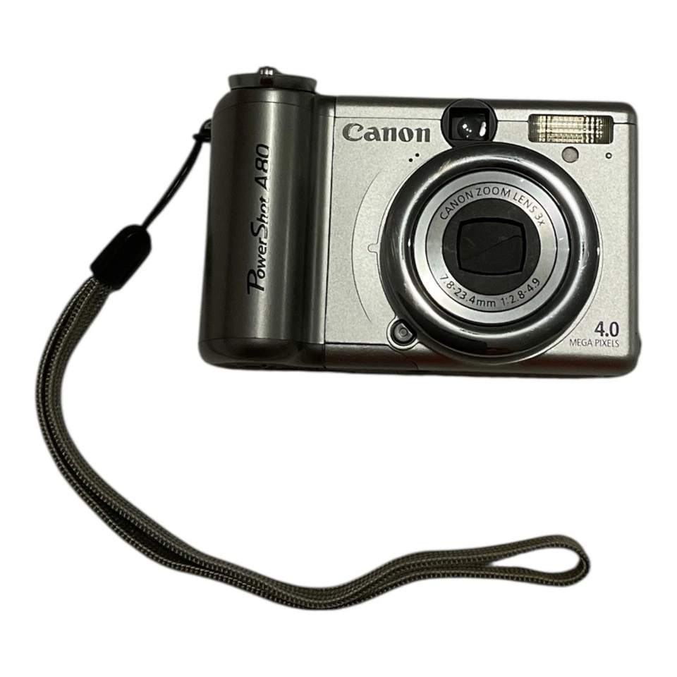 Canon PowerShot A80 4.0MP Digital Camera - Silver - Image 1 of 4