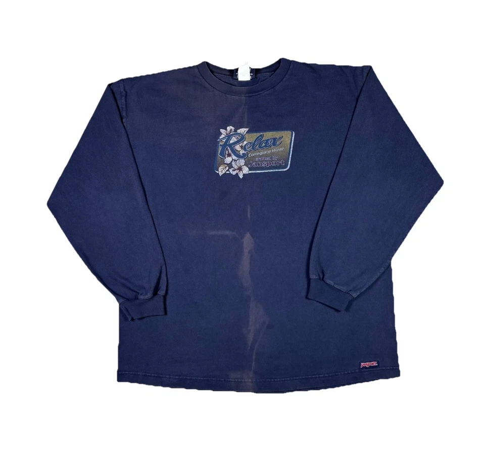 Vintage Jansport Clothing Promo Art T Shirt Long Sleeve Adult size XL 90s - Image 1 of 4