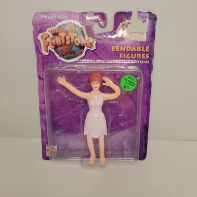 MATTEL 1993 THE FLINTSTONES #65912 BONECO WILMA DOBRÁVEL E POSÁVEL NOVO VINTAGE - Imagem 1 de 3
