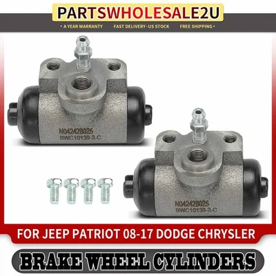 2x Rear Side Drum Brake Wheel Cylinder for Jeep Patriot 2008-2017 Dodge Avenger - Image 1 of 4