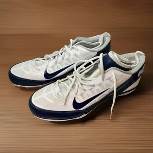 Nike Air Zoom Superbad 3 Football Spikes Cleats White Blue Men's (Size 12.5) - Picture 1 of 8