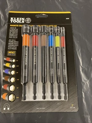 Klein Tools 32920G Magnetic Color-Coded Power Nut Setter 6-Piece Set - Image 1 of 4