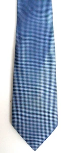 GEORGE BLUE/BLACK TINY PATTERN POLYESTER NECK TIE,W 3.1'' - Picture 1 of 2