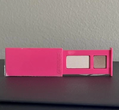 CLINIQUE All About Shadow Duo - Ivory Bisque Bronze Satin  .06oz / 1.7g New! - Image 1 of 3