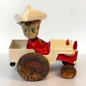 1950s Marx Sheriff Sam Whoopee Car Vtg Tin Toy Restoration Project Needs Work - Picture 1 of 13