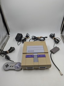 Super Nintendo SNES Console Bundle W/ Controller & Cords, Tested SNS-001