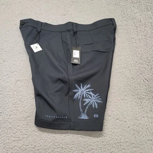 Neu mit Etikett Travis Mathew Herrenshorts Größe 34 in The Boneyard schwarz 9 "Innennaht Golf Handfläche - Bild 1 von 21