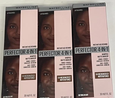Maybelline New York  Age Rewind Perfector 04 MediumDeep 4-in-1 Matte Makeup.(3)  - Image 1 of 3