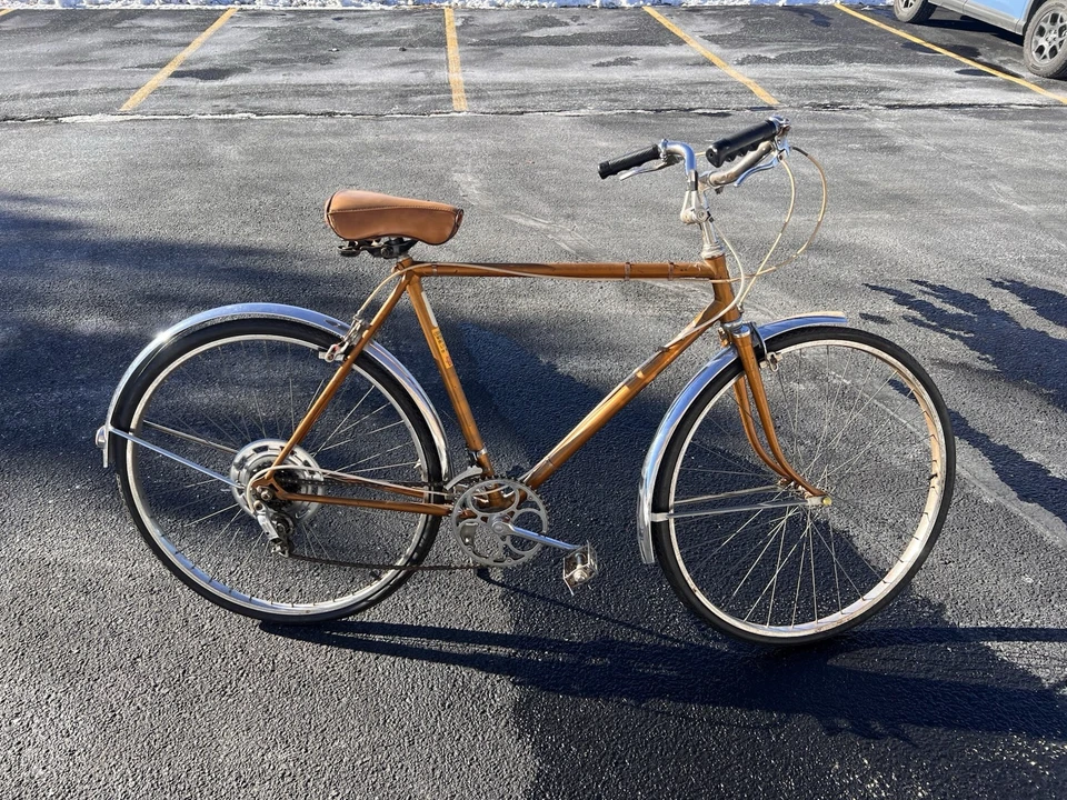 Bicicleta marrom vintage 1950’s Pearsons Hercules Santos feita em Birmingham Inglaterra - Imagem 1 de 4
