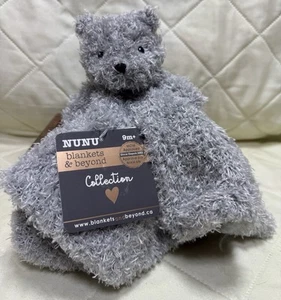 Blankets And Beyond Bear Lovey Sicherheitsdecke grau Shaggy Fuzzy Babypuppe - Bild 1 von 4
