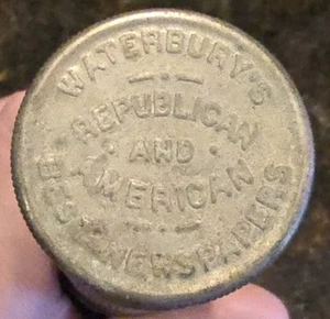 Rare Antique Waterbury CT Republican & American Best Newspapers FlashLight - Picture 1 of 7