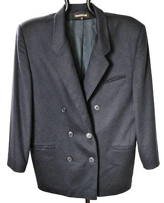 CHAQUETA BLAZER MUJER CACHEMIR EMOCIÓN AUTÉNTICA ITALIA VINTAGE TALLA US10 IT44 Foto 1 de 4