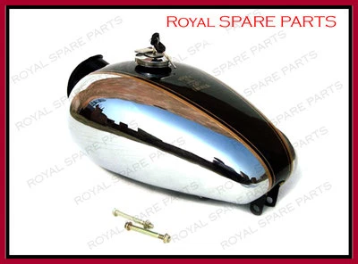 Fit For Royal Enfield Bullet Custom Deluxe Petrol Tank Chromed Black - Image 1 of 4