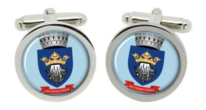 Brașov (Romania) Round Cufflinks in Box - Picture 1 of 5