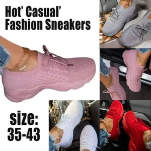 Damen-Laufschuhe Damen-Turnschuhe Slipper Gehen Fitnessstudio bequeme modische Schuhe - Bild 1 von 12