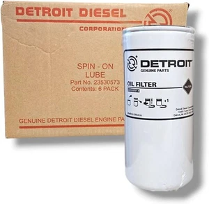 FILTRO DE ACEITE DIÉSEL ORIGINAL DETROIT 23530573 (Paquete de 6) - Imagen 1 de 3