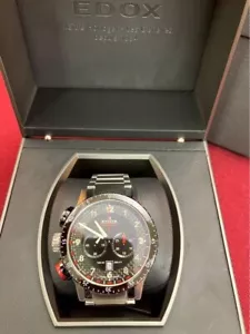 EDOX Chrono Rally Date 10305-3NR-NR Chronograph Quartz Men's Watch - Picture 1 of 10