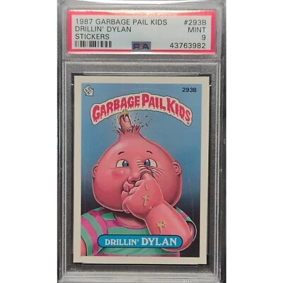 Garbage Pail Kids 1987 293b Drillin Dylan PSA 9 Mint Low Pop Rare - Image 1 of 4