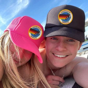 Aviator Nation Surf Circle Trucker Mütze klassisch atmungsaktiv verstellbar Unisex Kappe - Bild 1 von 46