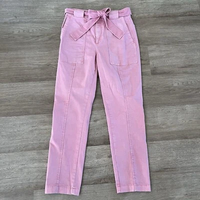 Rebecca Taylor La Vie Patrice Utility Twill Pants Pink Size 28 - Image 1 of 4