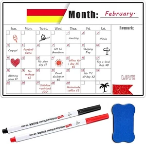 Monthly Planner Whiteboard with 2 Markers and 1 Eraser (Style 4, 11.8*7.8inch) - Picture 1 of 8