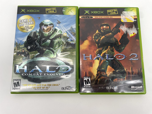 Lot De 2 Jeux Xbox : Halo Combat Evolved + Halo 2 - Version PAL - Bon état - Vendeur Pro