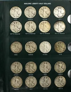 1916-1947 COMPLETE Walking Liberty Half Dollar Set, 65 Intercept Album #2 - Picture 1 of 10