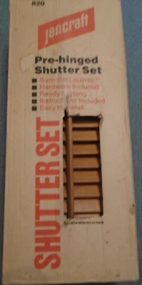 Conjunto Vintage Jencraft Persianas de Madeira Plantação #820 Novo Na Caixa Ver Tamanho - Imagem 1 de 4