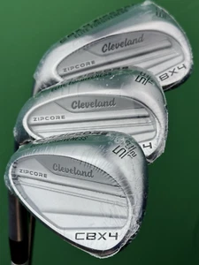NEW Cleveland CBX 4 Zipcore Wedge Set LEFT Hand 52-12*, 56-14*, 60-12* Steel LH - Picture 1 of 5