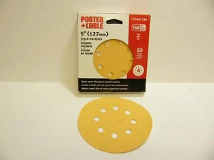 Porter Cable 5” 150 Grit Abrasive Discs 8 Holes 725801550 - Picture 1 of 2